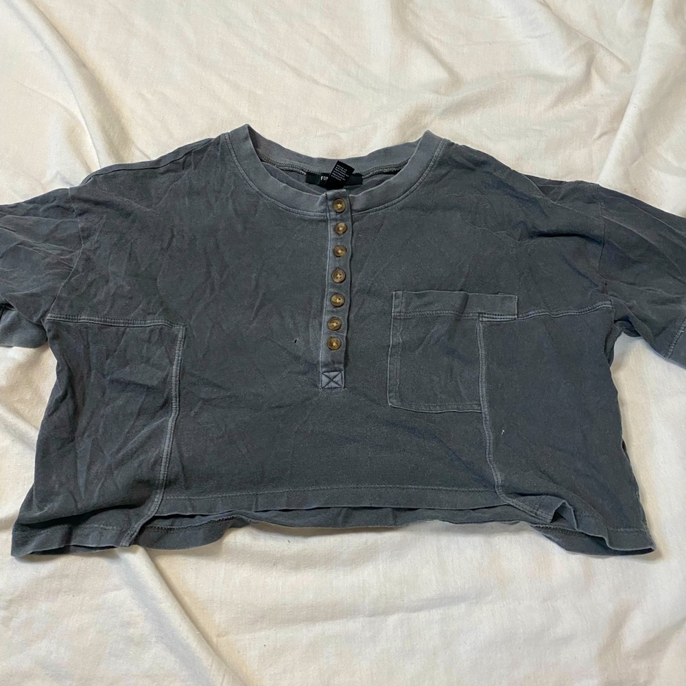 Forever 21 Short Gray Crop Top